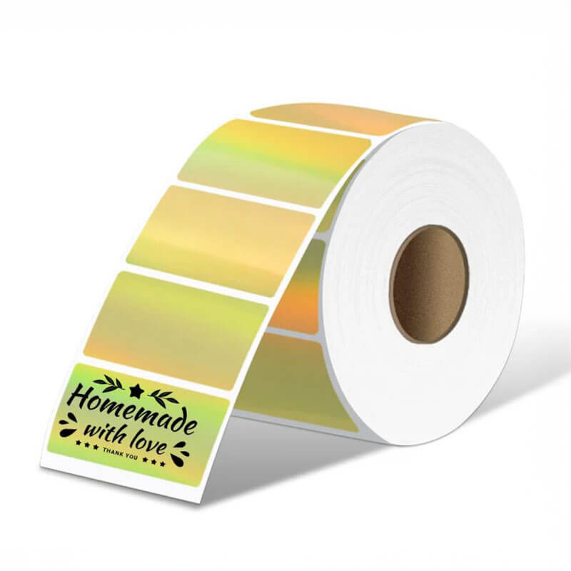 thermalabel 2.25x1.25 rectangle label gold