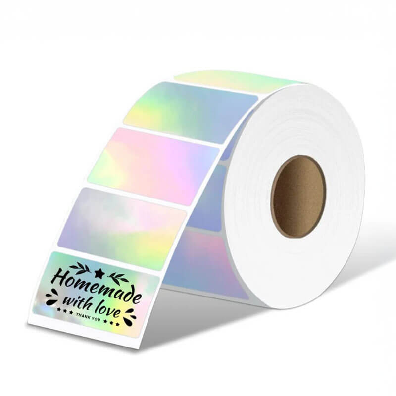 thermalabel 2.25x1.25 rectangle label silver
