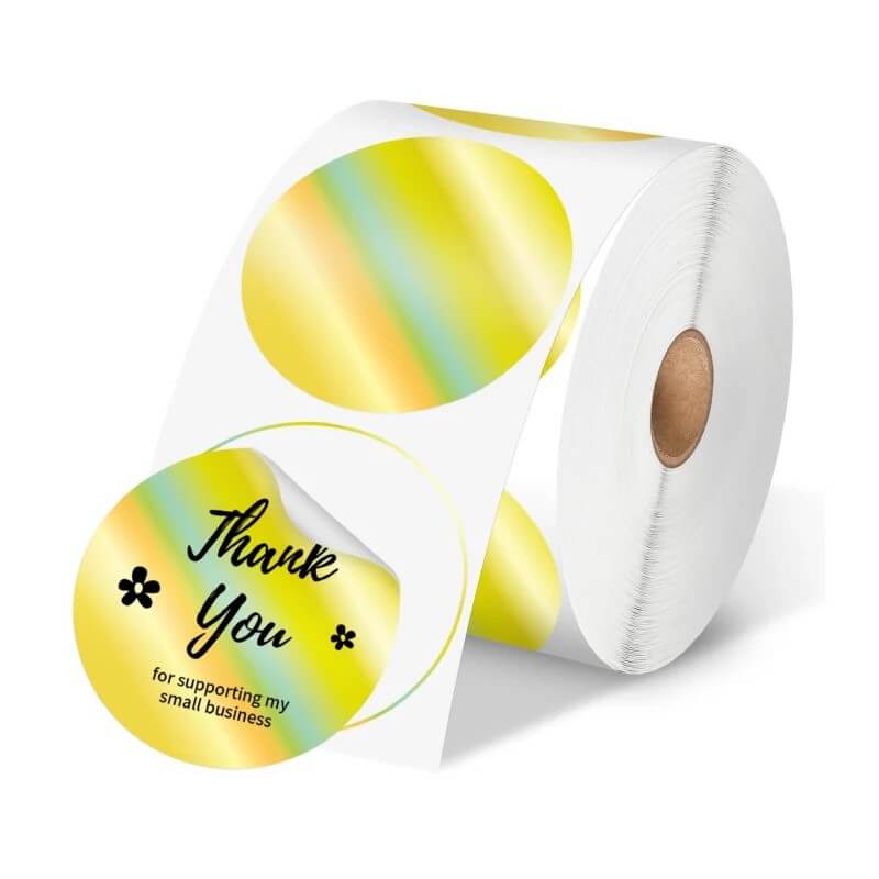 thermalabel 2x2 circle label gold