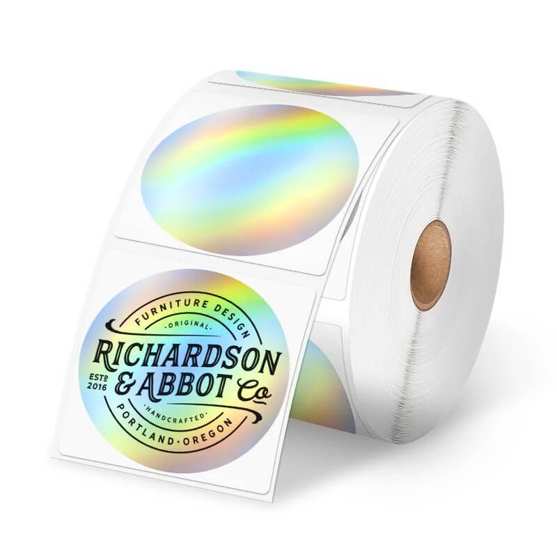 thermalabel 2x2 circle label silver
