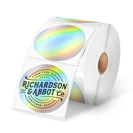 thermalabel 2x2 circle label silver
