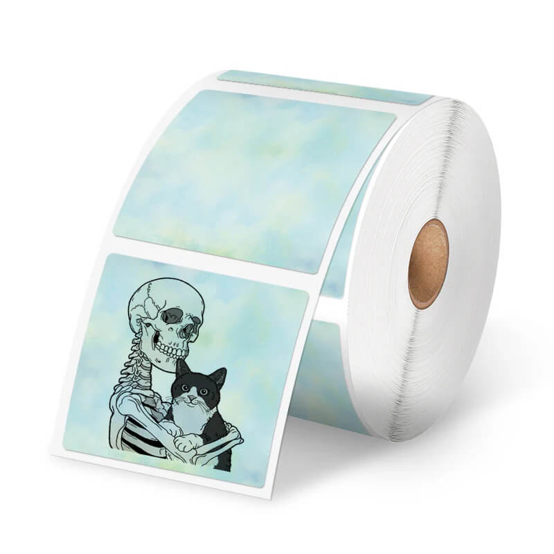 thermalabel 2x2 square label mint green