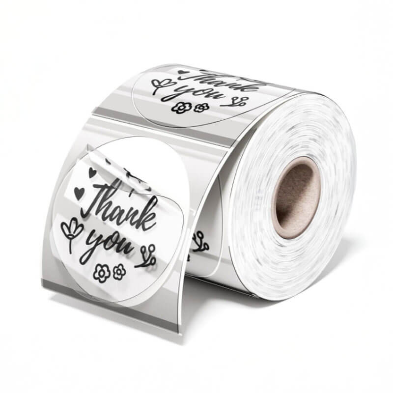 thermalabel 2x2 circle label clear transparent
