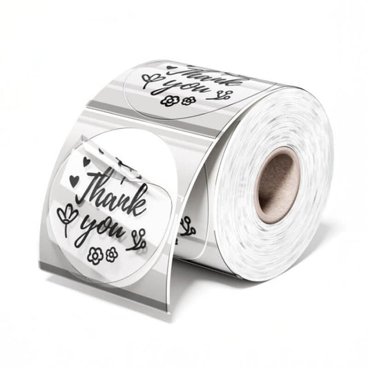 thermalabel 2x2 circle label clear transparent
