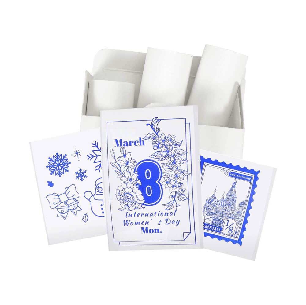 thermanote thermal paper blue on white